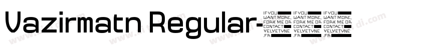 Vazirmatn Regular字体转换